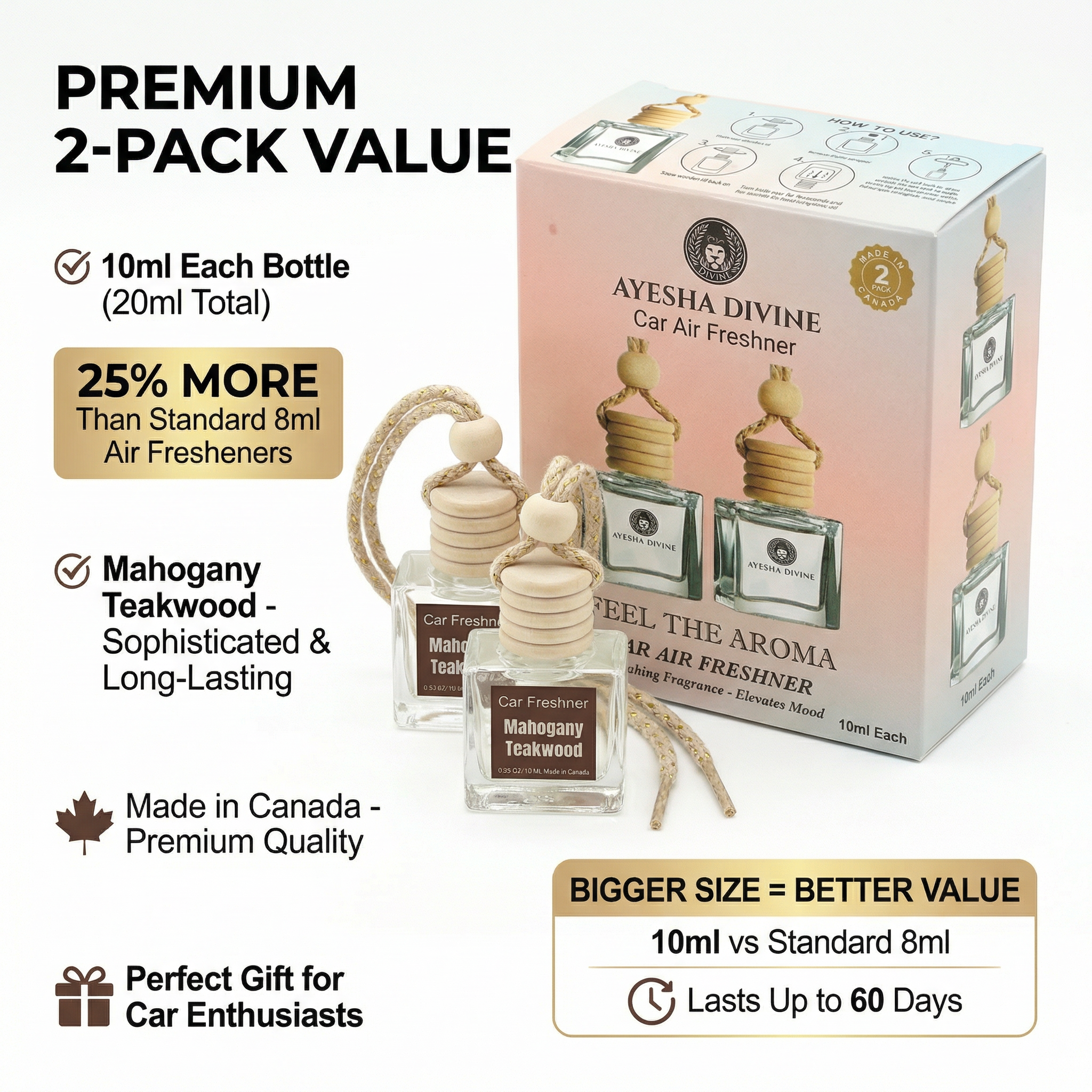 AD Mahogany Teakwood – Premium Car Perfume